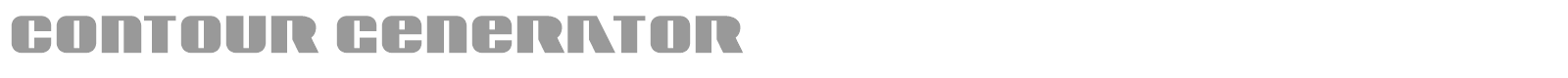 Contour Generator font preview